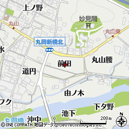 愛知県岡崎市丸山町前田周辺の地図