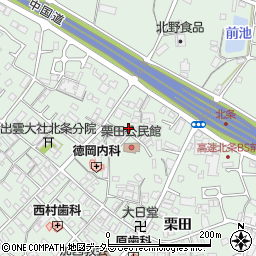 兵庫県加西市北条町栗田231-1周辺の地図