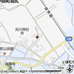 滋賀県甲賀市甲南町森尻74周辺の地図