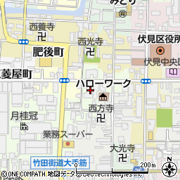 京都府京都市伏見区東町221周辺の地図