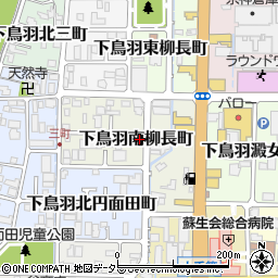 京都府京都市伏見区下鳥羽南柳長町91周辺の地図