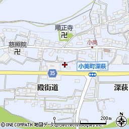 愛知県岡崎市小美町殿街道159周辺の地図