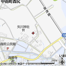 滋賀県甲賀市甲南町森尻77周辺の地図
