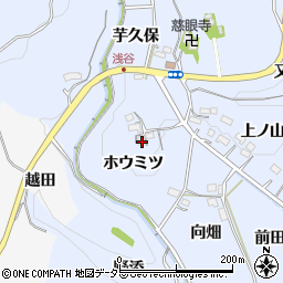 愛知県新城市浅谷ホウミツ16周辺の地図
