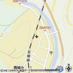 広島県庄原市西城町西城258周辺の地図