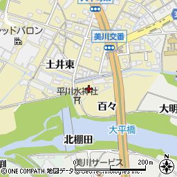 愛知県岡崎市大平町瓦屋前32周辺の地図