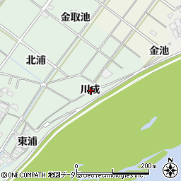 愛知県岡崎市下佐々木町川成周辺の地図