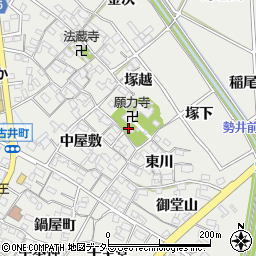 愛知県安城市古井町周辺の地図