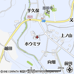 愛知県新城市浅谷ホウミツ37周辺の地図