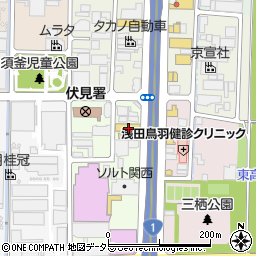 トヨタカローラ京都株式会社　伏見店周辺の地図