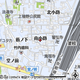 京都府向日市上植野町南小路周辺の地図
