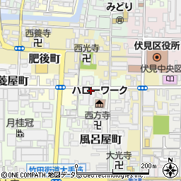 京都府京都市伏見区東町周辺の地図