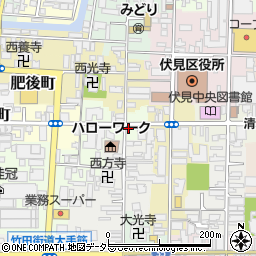 京都府京都市伏見区東町205周辺の地図