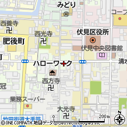 京都府京都市伏見区東町203周辺の地図