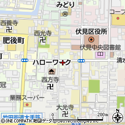 京都府京都市伏見区東町203周辺の地図