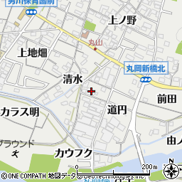 愛知県岡崎市丸山町仲畑2周辺の地図