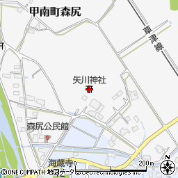 矢川神社周辺の地図