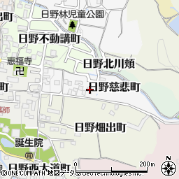 京都府京都市伏見区日野慈悲町23周辺の地図