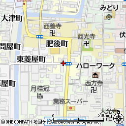〒612-8354 京都府京都市伏見区西町の地図