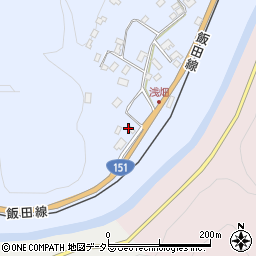 愛知県新城市富栄小貝津周辺の地図