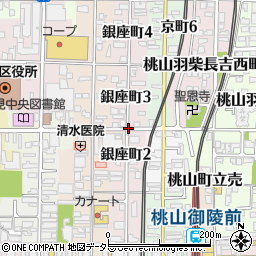 京都府京都市伏見区銀座町周辺の地図