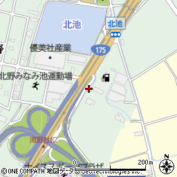 株式会社西日本宇佐美　１７５号滝野社インターＳＳ周辺の地図