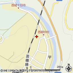 広島県庄原市西城町西城256周辺の地図