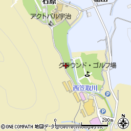 西笠取川周辺の地図