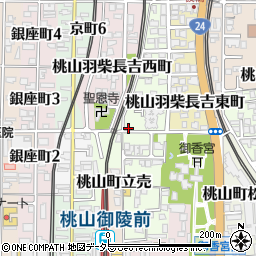 タイムズ桃山羽柴長吉中町駐車場周辺の地図