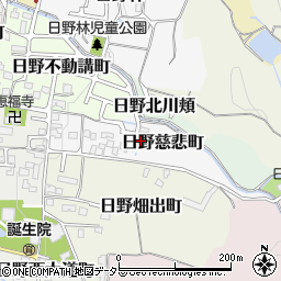 京都府京都市伏見区日野慈悲町28周辺の地図
