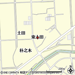 愛知県常滑市矢田東土田周辺の地図