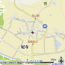 兵庫県三田市尼寺48周辺の地図