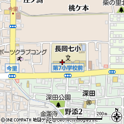 長岡京市立長岡第七小学校周辺の地図