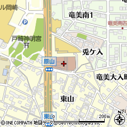岡崎郵便局配達周辺の地図