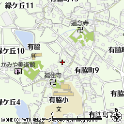 愛知県半田市有脇町10丁目周辺の地図