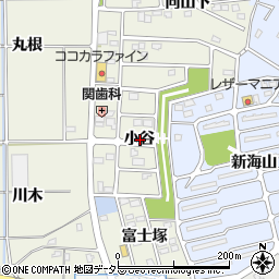 愛知県知多郡阿久比町卯坂小谷周辺の地図