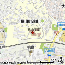 京都府立桃山学園周辺の地図