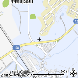 滋賀県甲賀市甲南町深川周辺の地図