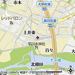 愛知県岡崎市大平町瓦屋前26周辺の地図