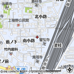 京都府向日市上植野町周辺の地図