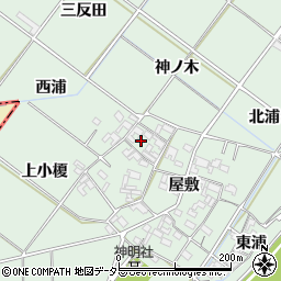 愛知県岡崎市下佐々木町屋敷9周辺の地図