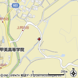 兵庫県川辺郡猪名川町上阿古谷縄手周辺の地図