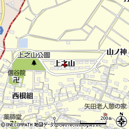 愛知県常滑市矢田上之山周辺の地図