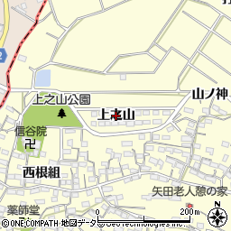 愛知県常滑市矢田（上之山）周辺の地図