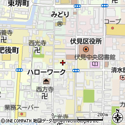 京都府京都市伏見区東町198周辺の地図