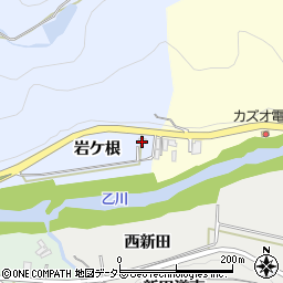 愛知県岡崎市小美町岩ケ根周辺の地図