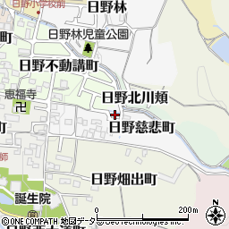 京都府京都市伏見区日野慈悲町21周辺の地図