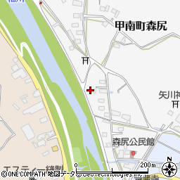 滋賀県甲賀市甲南町森尻380周辺の地図