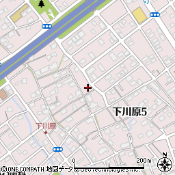 静岡県静岡市駿河区下川原5丁目14周辺の地図