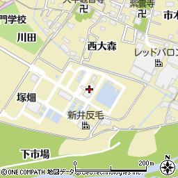 岡崎市役所　上下水道局・上下水道部男川浄水場周辺の地図